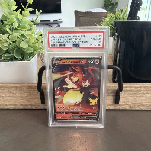 PSA 10 LANCE'S CHARIZARD V SWSH133 BLACK STAR PROMO CELEBRATIONS POKEMON 🔥