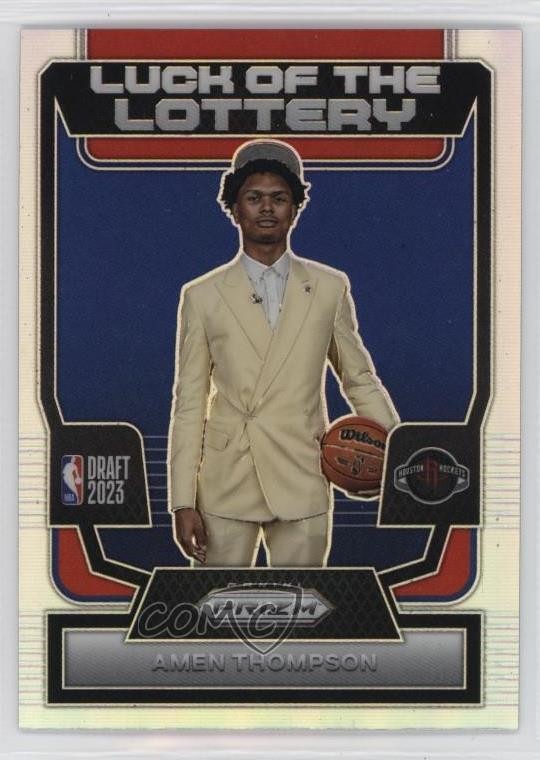 2023-24 Panini Prizm Luck of the Lottery Silver Prizm Amen Thompson #12 0s55