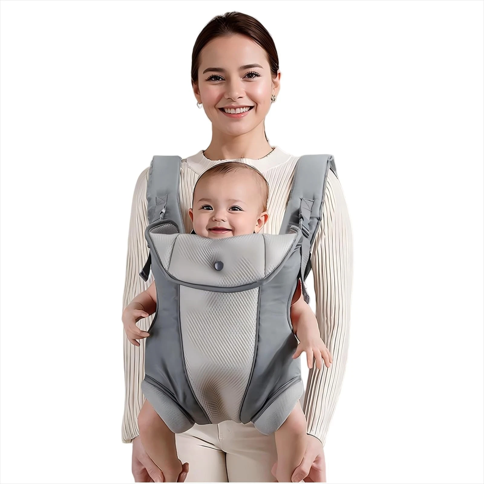 Ergonomic Baby Carrier with Adjustable Strap,4-in-1 Newborn to Toddler Carrie...