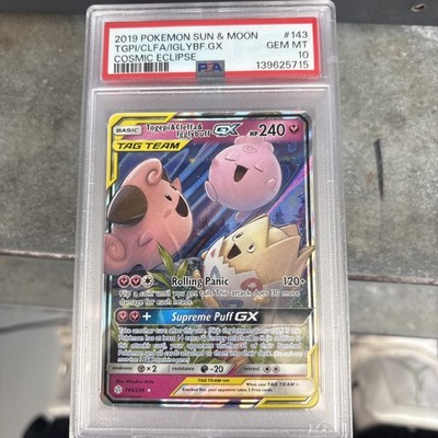 2019 Pokemon Sun & Moon Togepi Cleffa Igglybuff GX #143 PSA 10