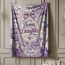 Bonus Daughter Love Quote Coral Fleece Blanket