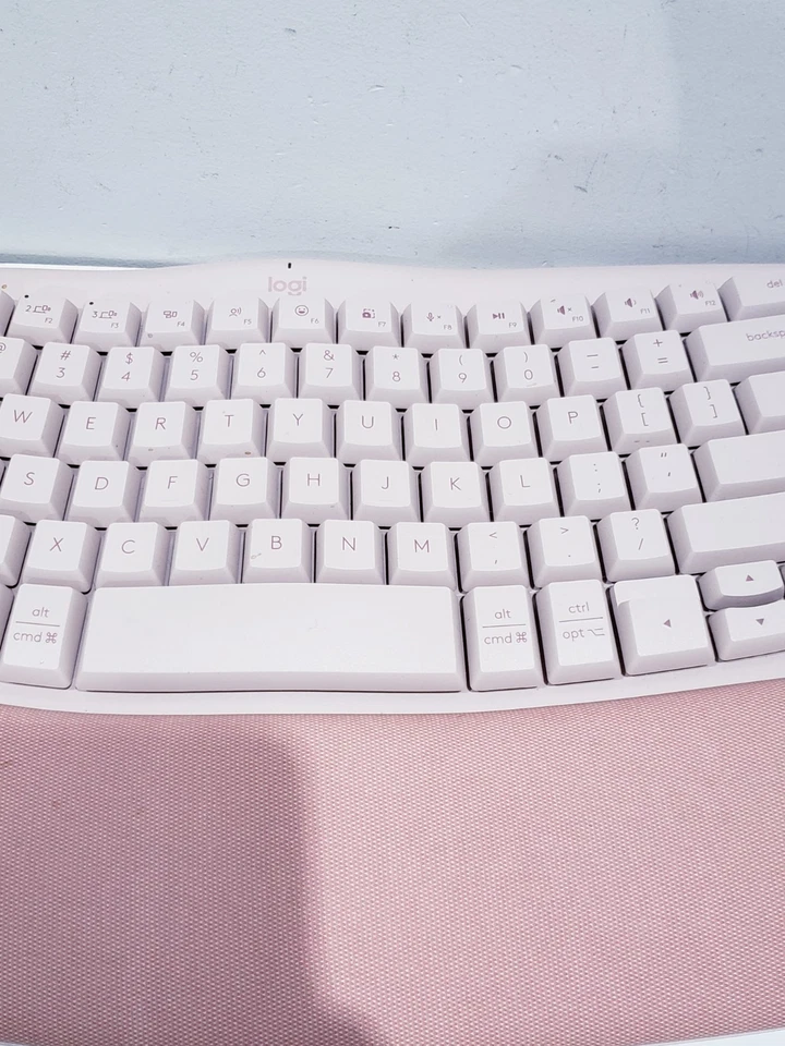 Logitech YR0096 Wave Keys Ergonomic Wireless Keyboard With USB Receiver Dongle - Image 4 of 4