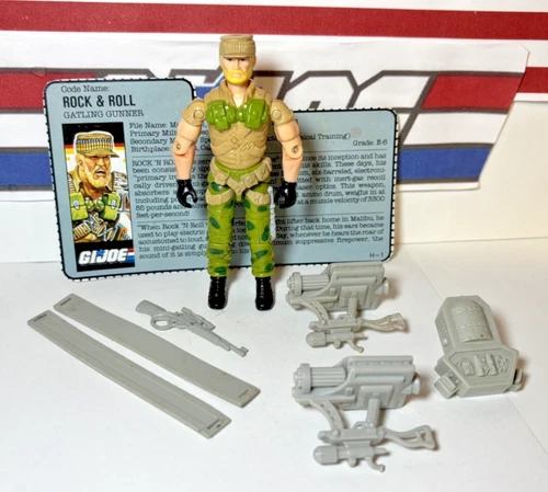 GI Joe Rock N Roll 1989 v2 *100% COMPLETE w/File Card, Near Mint!* Vintage ARAH