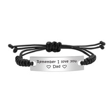 ABNTY Father's Day Gifts for Dad - Remember I Love You Dad Bracelet, Birthday...
