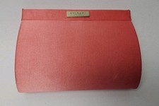 BVLGARI PARFUMS rosa corallo tessuto guscio rigido pochette borsa trucco Bulgari