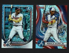 Ronald Acuna Jr. Bowman Best Chrome Mojo Refractor Blue Card Lot Braves