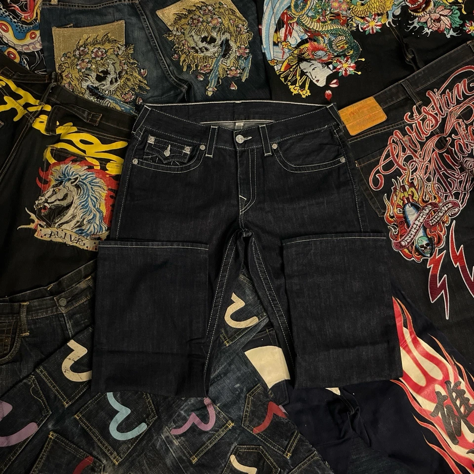 True Religion Black Straight Flap Size Mens Size 34x28 - Image 4 of 4