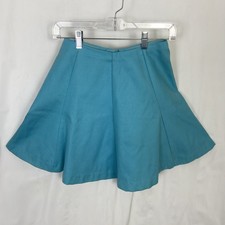 Vintage 1970's Bobbie Brooks Women's Size 24" Mini Blue Skirt Union Made in USA