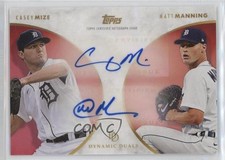 2022 Topps On Demand Dynamic Duals Red 9/10 Casey Mize Matt Manning Auto 0s9t