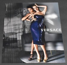 2008 Print Ad Sexy Fashion Long Legs Heels Lady Brunette Smooth Versace Dress LP