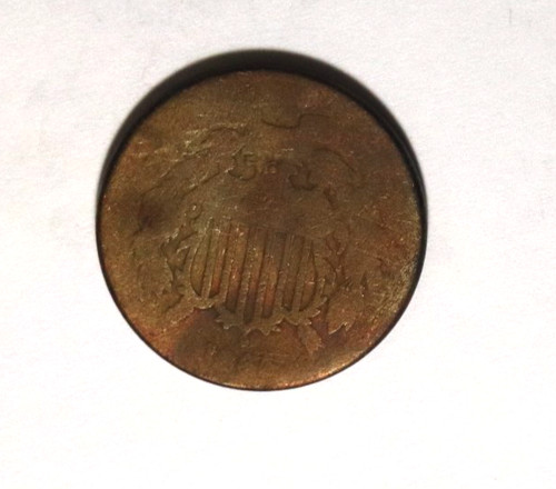 1864 2 Cent Piece 2C Cents Coin