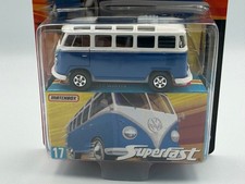 Matchbox Superfast #17 Volkswagen Transporter Bus, Blue, 1:64, NIB