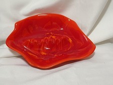 Vintage Orange wavey design Ashtray