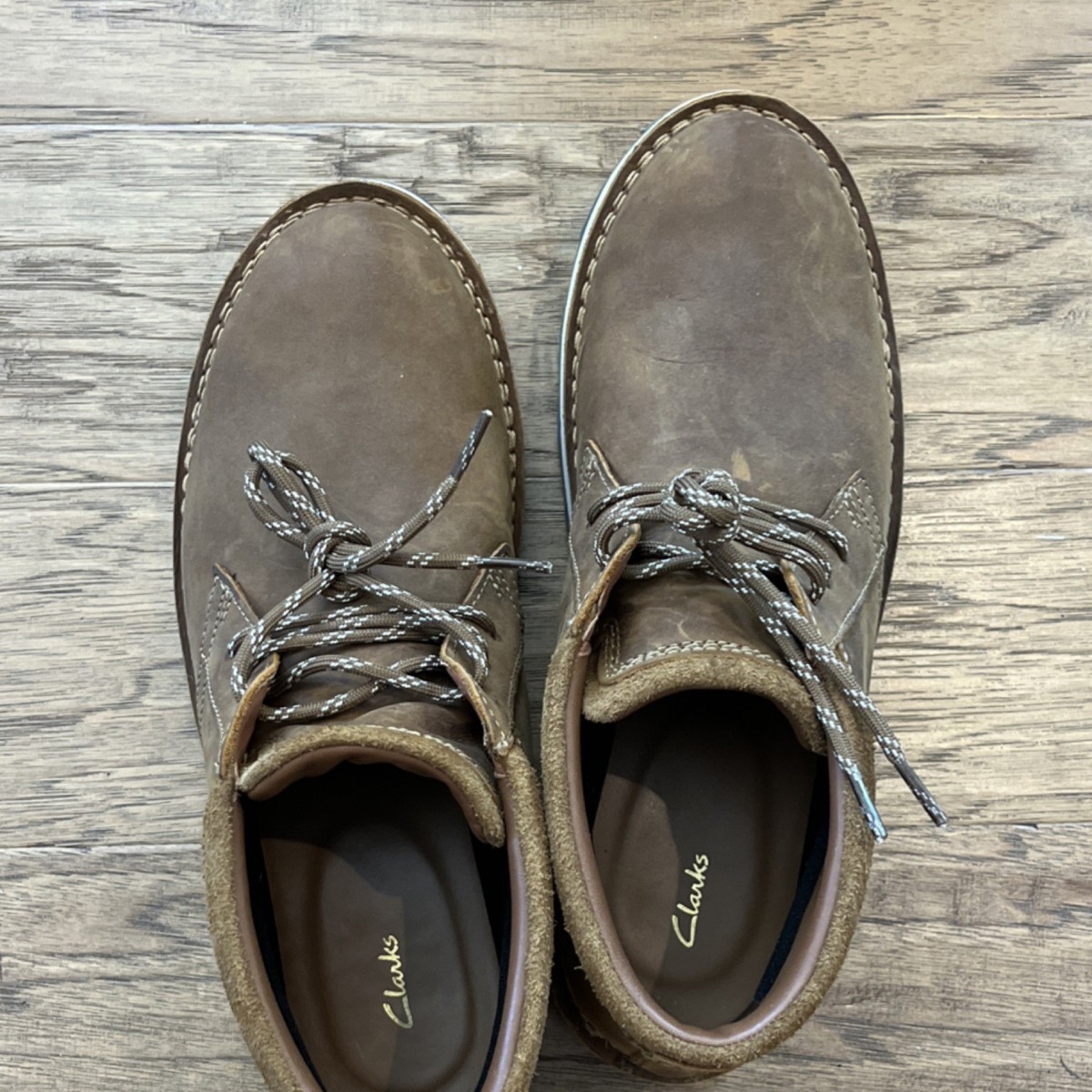 CLARKS COLLECTION Mens Brown Round Toe Lace-Up Leather Chukka Boots 11-1/2 #80Q CLARKS UNSHIRE HI WP DARK BROWN LEATHER - MENS - Lamey  main image 4