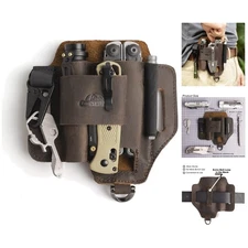 Durable Leather Multitool Sheath for EDC Essentials – Functional Gift for Men