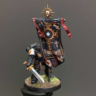 Primaris Ancient Presale Space Marines Pro Painted Black Templars Miniature