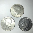 Kennedy 40% Silver Half Dollars Lot of 3; 1967, 1968D, and 1969D