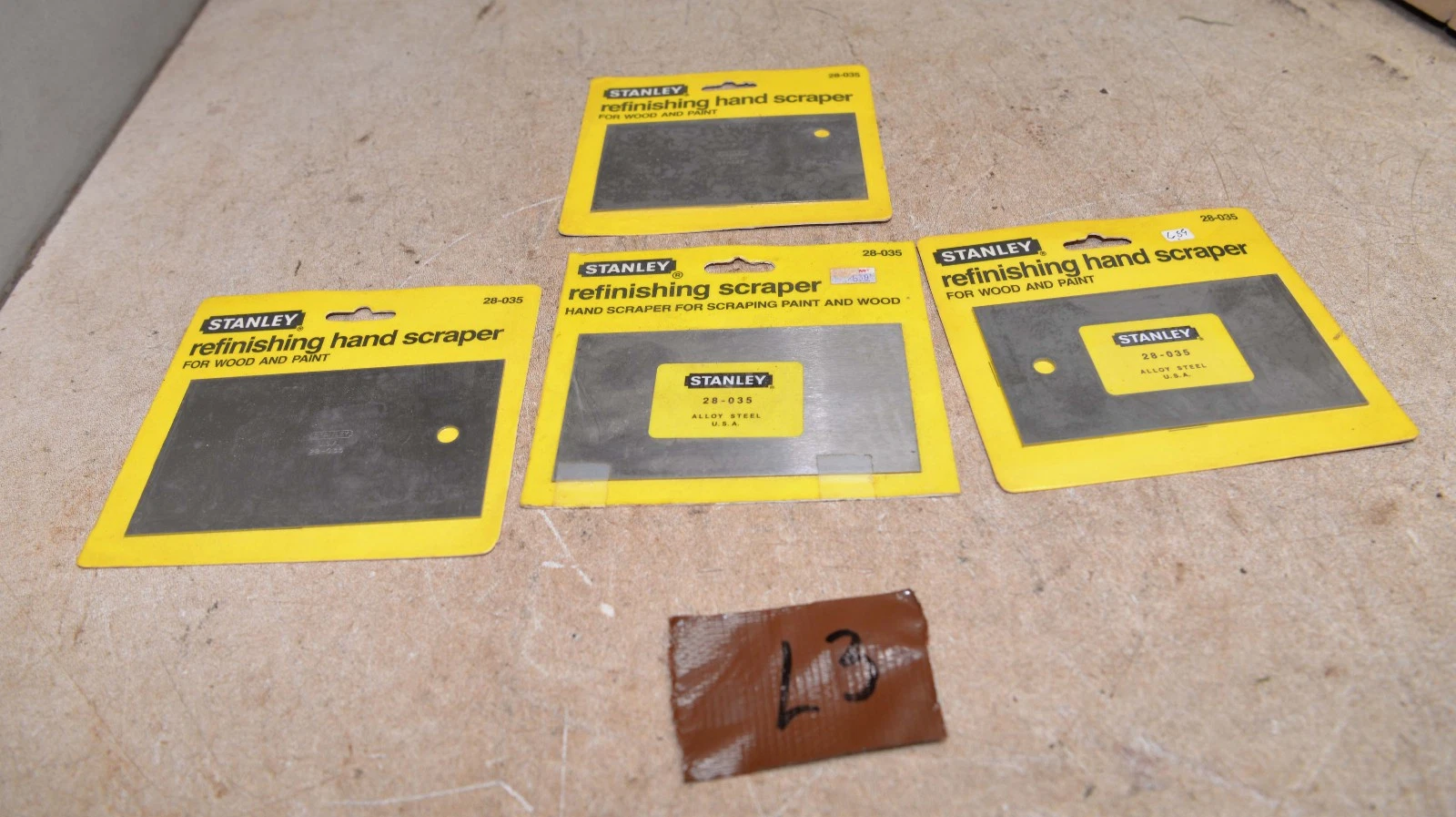 4 vintage NOS Stanley cabinet scraper 28-035 refinishing furniture hand tool L3