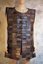 Halloween Medieval leather brigandine men larp  sca leather body armor