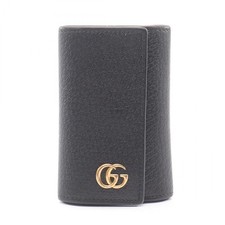 GUCCI GG Marmont 6 Keys holder case 435305 leather Black Used Women