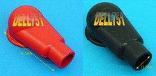 Pair of BLACK & RED RUBBER TERMINAL COVERS  405N9V02