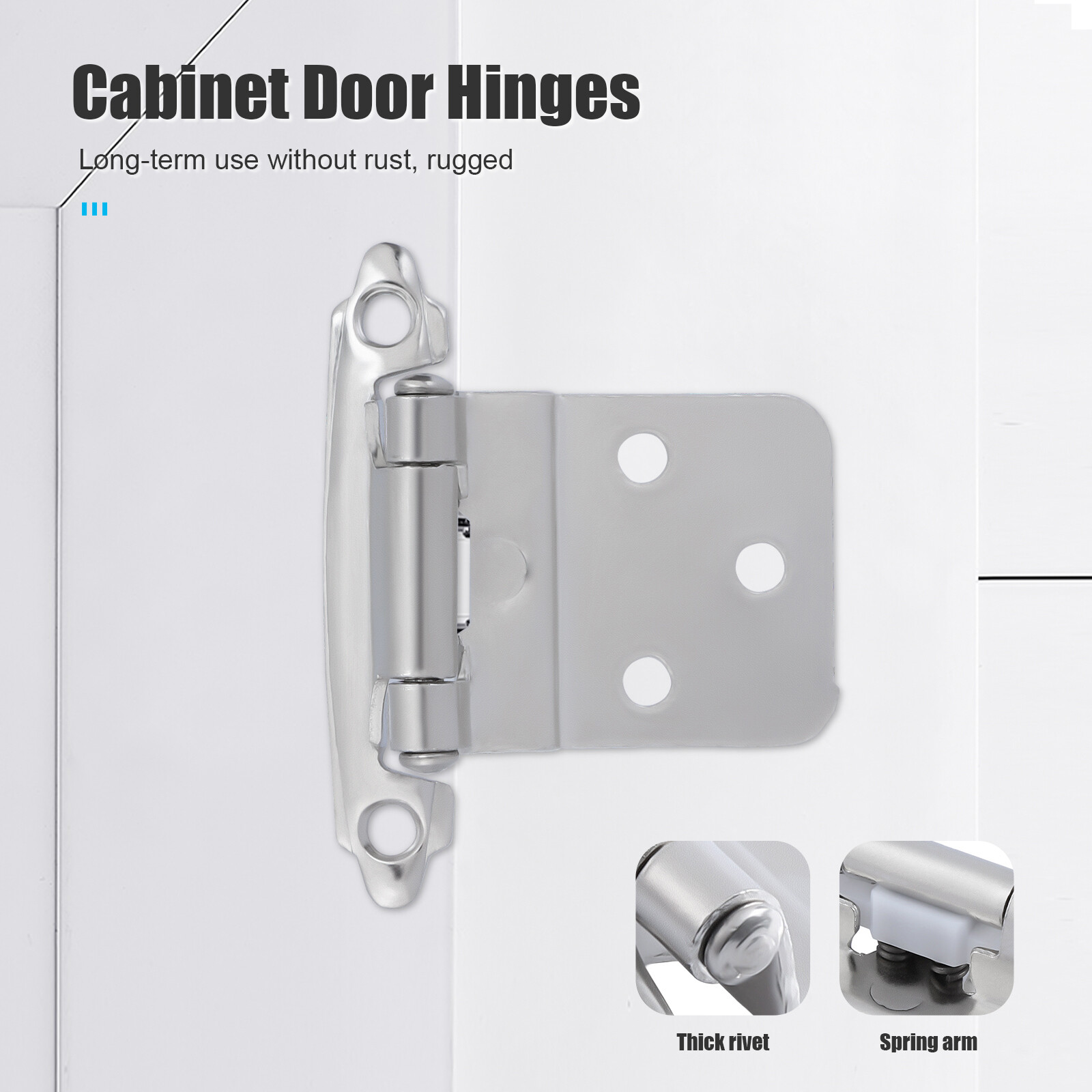 3/8-inch Inset Cabinet Door Hinges Face Mount Self Closing Cabinet Door Hinges