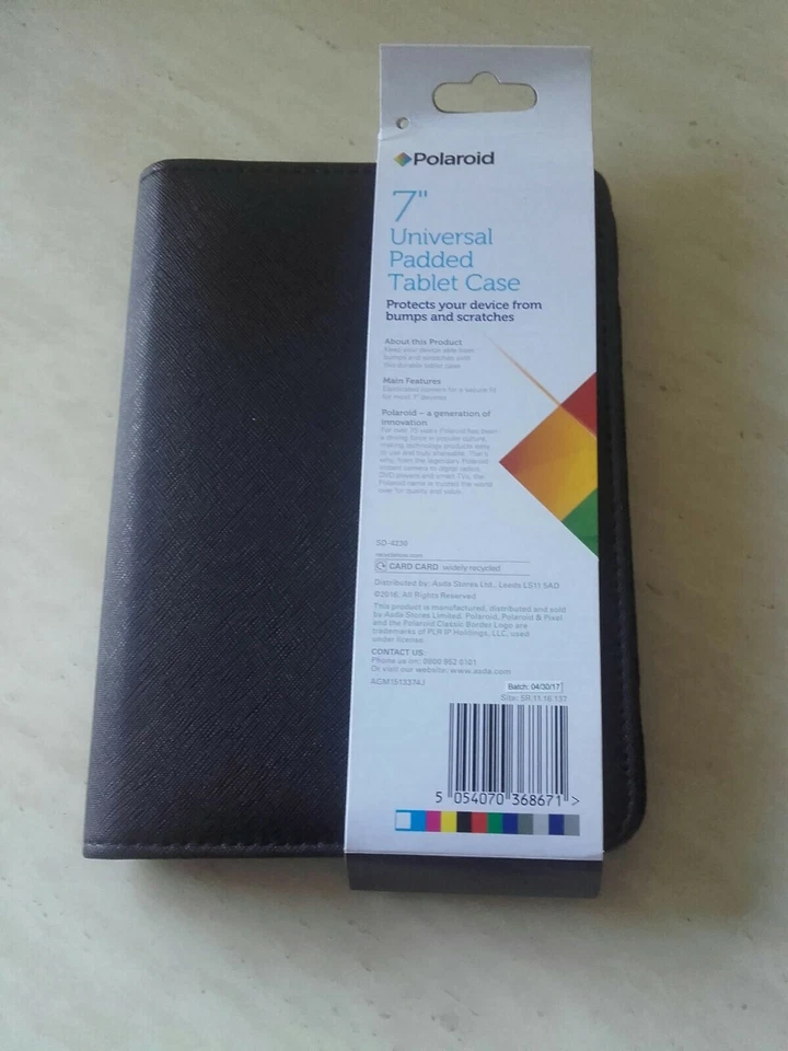 Polaroid 7" Universal Padded Tablet Case Cover Black BRAND NEW - Image 2 of 4