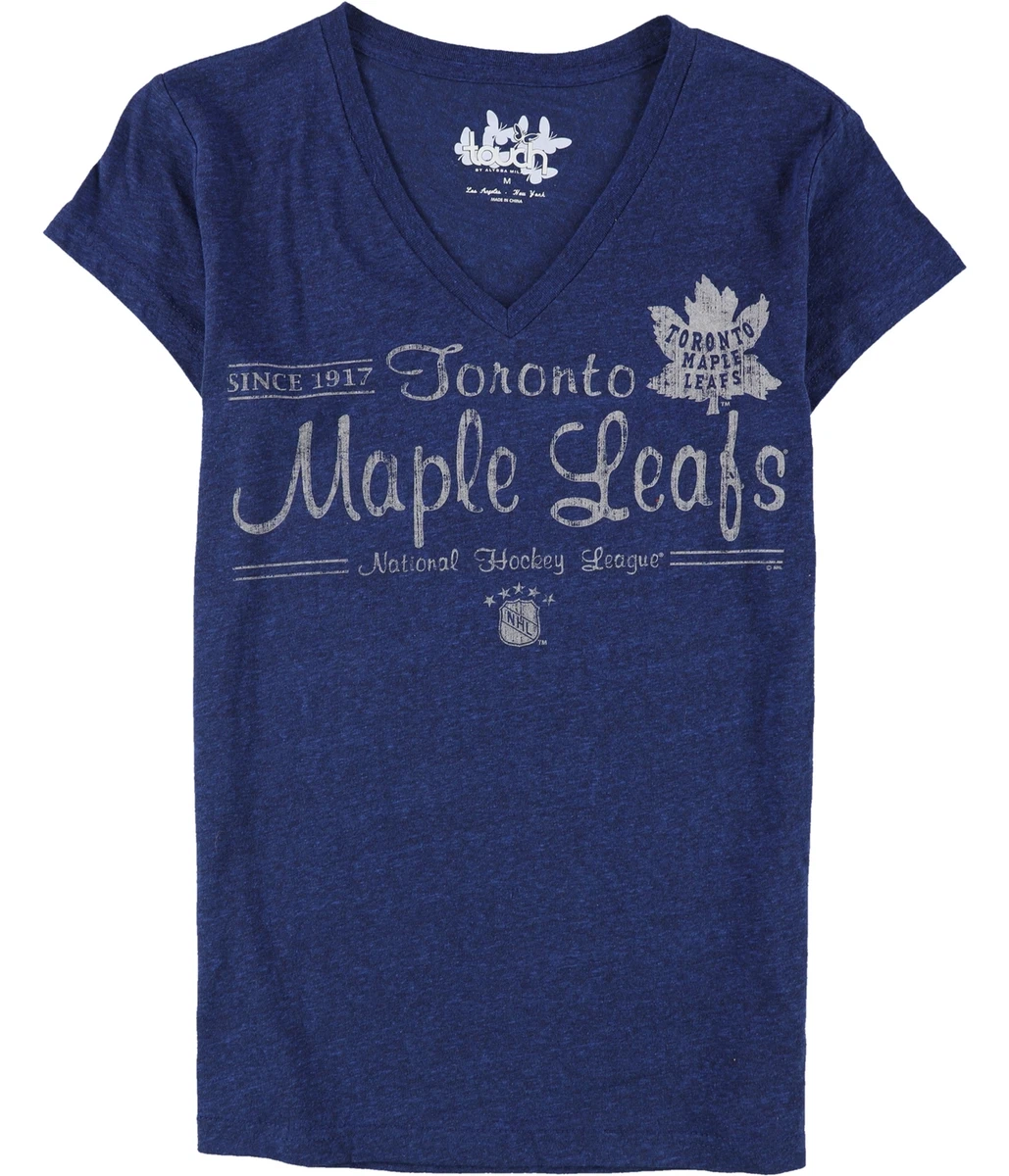Touch Womens Toronto Maple Leafs Graphic T Shirt Blue Medium eBay
