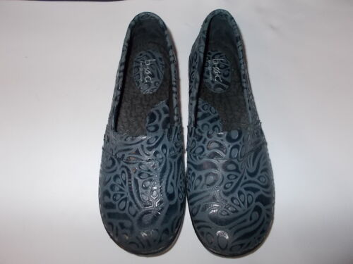 Born 'Peggy' Navy Leather Clogs - 7M - Picture 2 of 5
