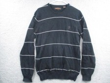 Ben Sherman Black  White Sweater Crew Neck 100 cotton Pullover Men's Medium