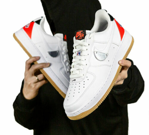Size 13 - Nike Air Force 1 '07 LV8 x NBA White Bright Crimson for sale  online | eBay