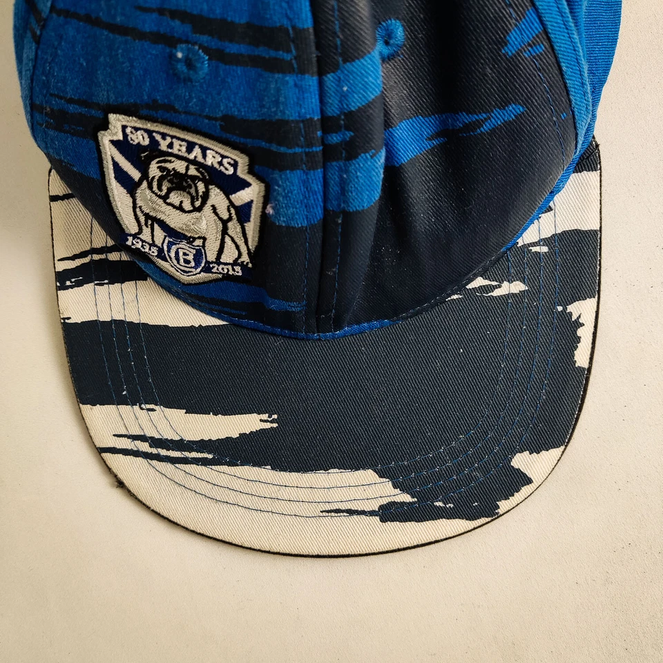 CANTEBURY BULLDOGS 80 AÑOS 1935-2015 MIEMBRO 2015 GORRA SNAPBACK LIGA RUGBY NRL Foto 3 de 4