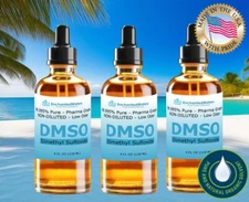DMSO Non-diluted 99.99% Pure Dimethyl Sulfoxide Low odor Pharma Grade 4oz(3pack)