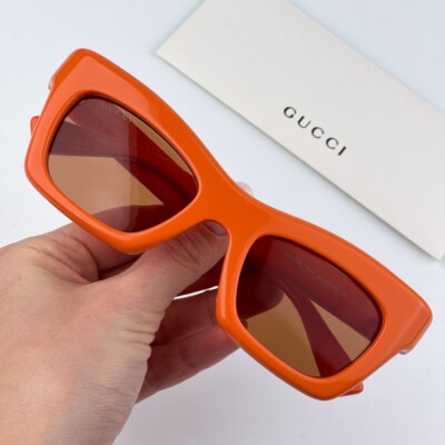 Gucci GG1773S 004 BRAND NEW Sunglasses Orange Brown Cat Eye Unisex GUCCI GG1773S 004 Orange/Brown 50-21-140 Sunglasses New  main image 4