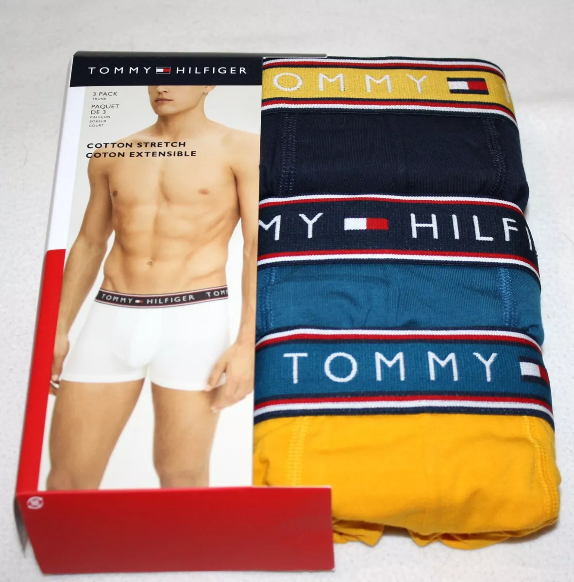 3 Tommy Hilfiger Trunks Cotton Stretch 3 Pack Underwear SALE Free Shipping