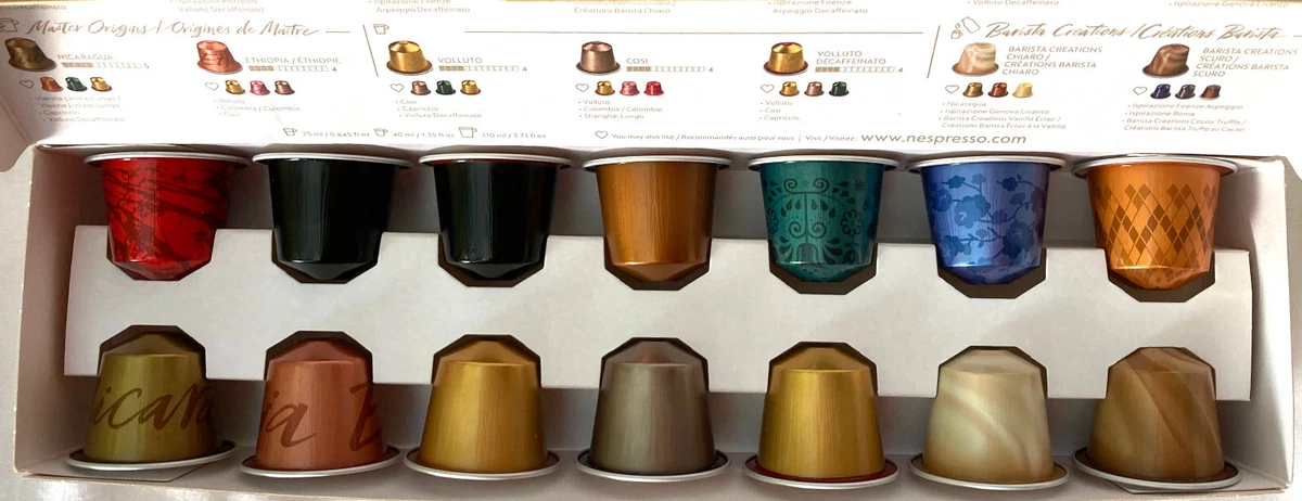 🎁 Nespresso OriginalLine Variety Welcome Sampler Pack 14 Coffee Capsules  Pods