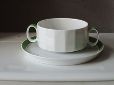 Rosenthal Sunion Polygon grün Suppentasse mit Teller Tapio Wirkkala