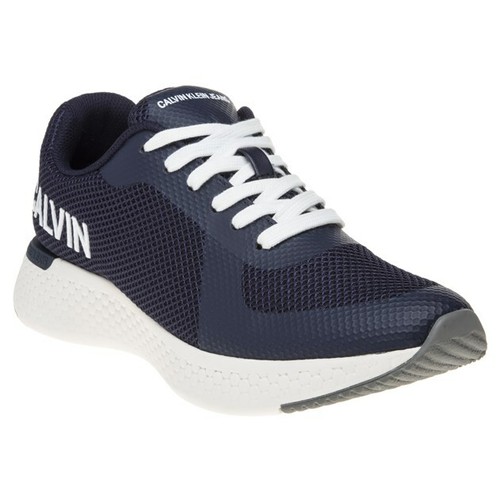 CALVIN KLEIN JEANS Mens Amos Running Style Sneakers Blue | eBay