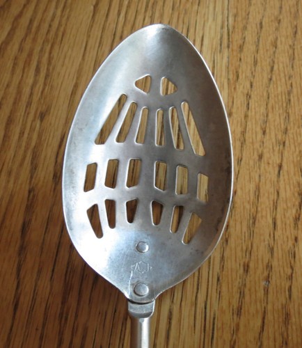Vintage A&J Servierlöffel mit Schlitzen Holzgriff Küchenutensilien 12 Zoll - Bild 7 von 10