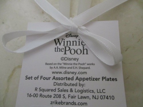 NUEVO CON ETIQUETAS DISNEY WINNIE The POOH SET DE 4 PLATOS APERITIVOS CARA SANTA POOH 6" - Imagen 7 de 11