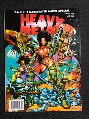 サイモン・ビズレー 画集「FAKK 2」1998年Heavy l 1999 Summer HEAVY METAL FAKK 2 Movie Special Magazine FN+ 6.5