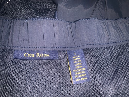 Club Room Men's Shorts Fast Dry Walk Shorts Size Large Dark Blue Belt Zipper - Picture 10 of 12
