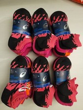 ASICS Youth Socks, 6 Pack 6 Pairs per Pack 36 Total Pairs, Size L