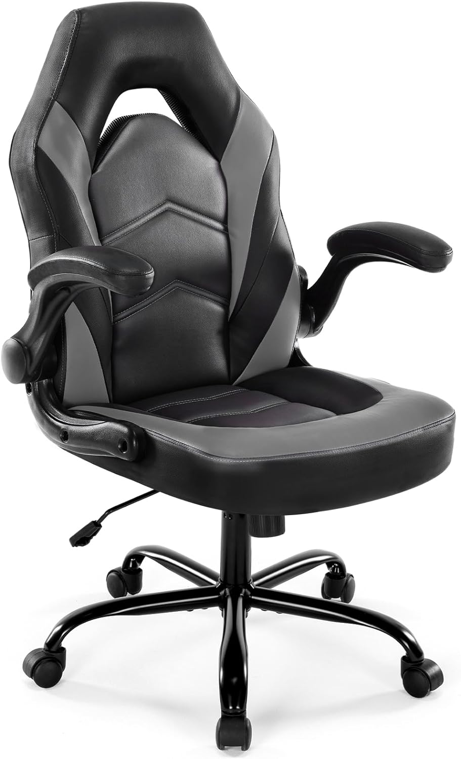 Ergonomic Gaming Chair with PU Leather & Lumbar Support for Home Office
