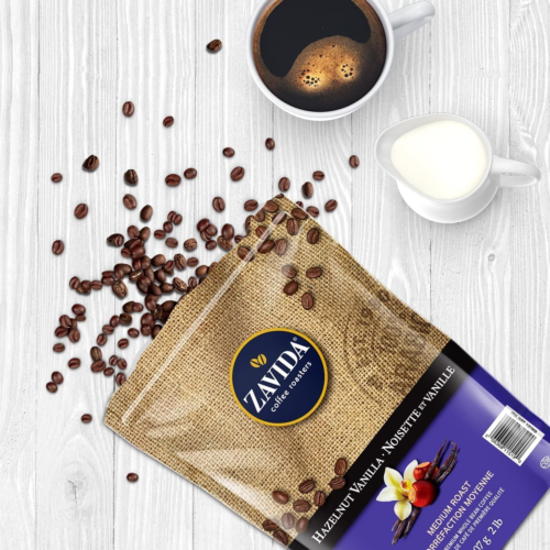 Premium Hazelnut Vanilla Whole Bean Coffee, 2 LB - Picture 2 of 12