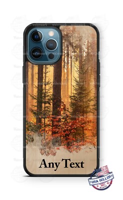 Autumn Fall Forest Scenery Background Personalized Phone Case Cover - Cute Gift