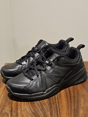 New Balance 608 Sneakers Black Leather Work Slip Resistant
