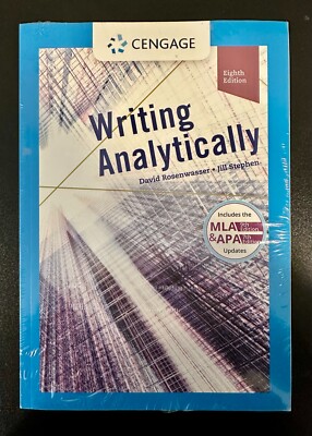 Writing Analytically 8th Edition by David Rosenwasser *NEW & SEALED*
