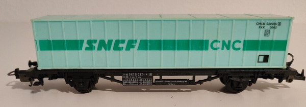 Vagón portacontenedor SNCF CNC Lima H0