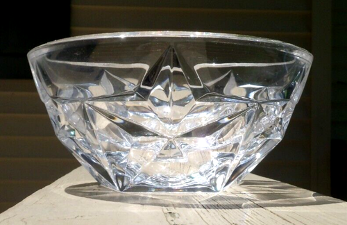 TIFFANY & CO. CRYSTAL STAR PATTERN ROCK CUT BOWL presentation bowl Raveis - Picture 3 of 8